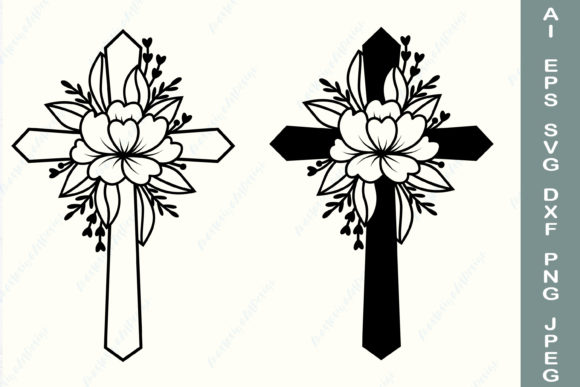 Floral Cross SVG: Graphics & Crafts Asset Review