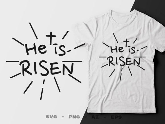 He is Risen Christian Graphics for Easter Crafts