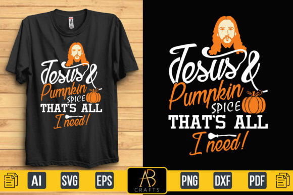 Jesus and Pumpkin Spice Graphics & Print Templates