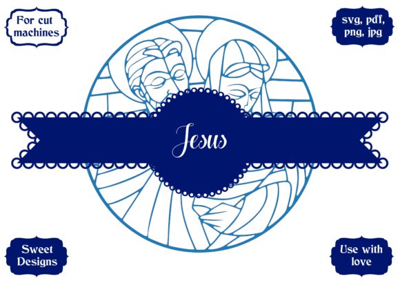 Jesus Family Pillow Box Graphics for Faith Crafts