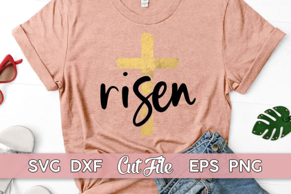 Risen Faith Cut File Christian: Graphics for Crafts